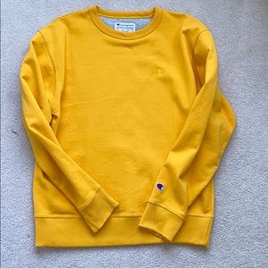 yellow champion crew neck